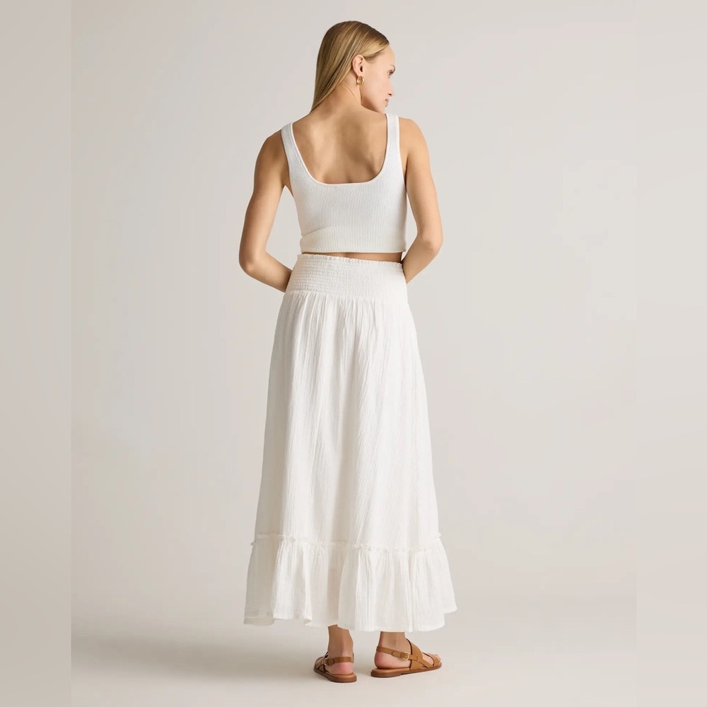 Quince 100% Organic Cotton Gauze Smocked Maxi
Skirt - Picture 4 of 12